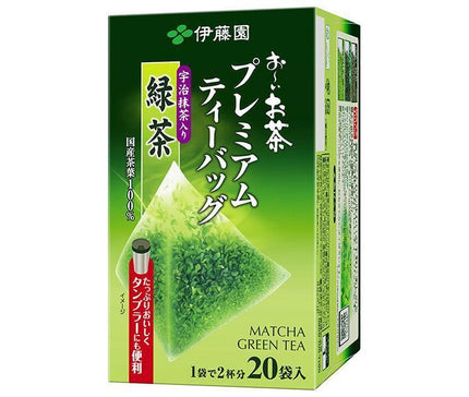 伊藤園 お～いお茶 プレミアムティーバッグ 宇治抹茶入り緑茶 20袋入×4箱入