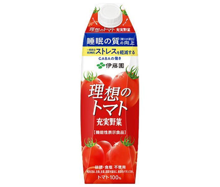 [11/25~ 10% off all products!!] Itoen Ideal Tomato (roof type) 1L paper pack x 12 (6 x 2)