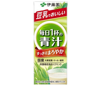 伊藤園 毎日1杯の青汁 すっきりまろやか豆乳ミックス 200ml紙パック×24本入