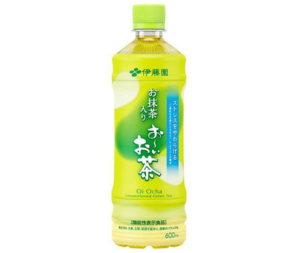 Itoen Oi Ocha au Matcha [Aliment avec allégations fonctionnelles] Bouteille en plastique de 600 ml x 24 pièces 