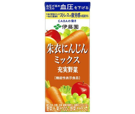 Mélange de carottes Shui aux légumes enrichis Itoen [Aliments avec allégations fonctionnelles] Paquet papier de 200 ml x 24 pièces 