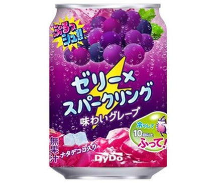 Dydo Purushu!! Jelly x Sparkling Flavored Grape 280g can x 24 cans 