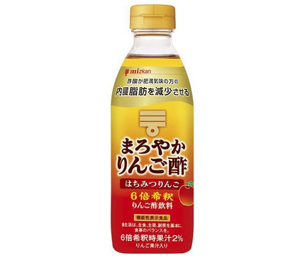 Mizkan Mellow Apple Vinegar Honey Apple [Aliment avec allégations fonctionnelles] Bouteilles PET de 500 ml x 6 bouteilles 