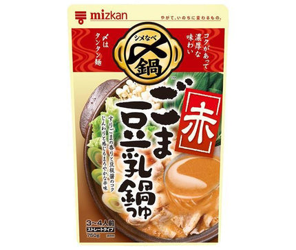 Mitsukan Délicieuse soupe en pot au lait de soja et sésame (rouge) droite 750 g x 12 sachets 