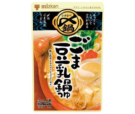 Mitsukan Sesame Soy Milk Hot Pot Soup Straight, Delicious Until the End, 750g x 12 Bags 