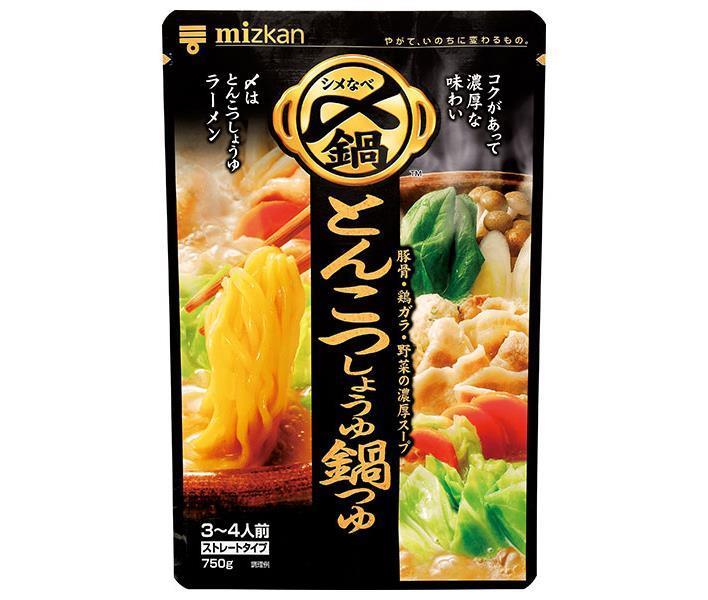 ミツカン 〆まで美味しい とんこつしょうゆ鍋つゆ ストレート 750g×12袋入