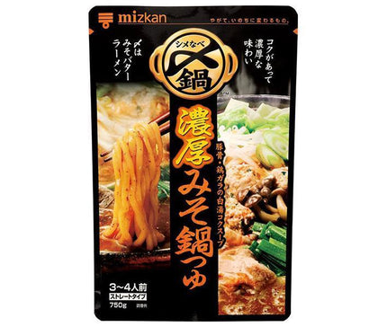 Mitsukan Delicious until the end, Rich Miso Nabe Soup Straight 750g x 12 bags 