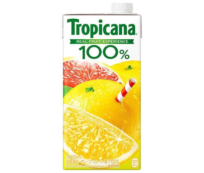 [11/25~ 10% OFF all products!!] Kirin Tropicana 100% Grapefruit 1000ml paper pack x 6 bottles