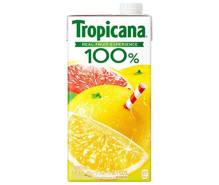 [11/25~ 10% OFF all products!!] Kirin Tropicana 100% Grapefruit 1000ml paper pack x 6 bottles