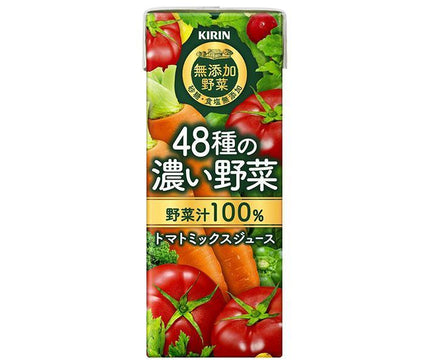キリン 無添加野菜 48種の濃い野菜100% 200ml紙パック×24本入【日本出荷】