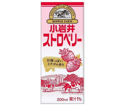 小岩井乳業 小岩井ストロベリー 200ml紙パック×24本入【日本出荷】
