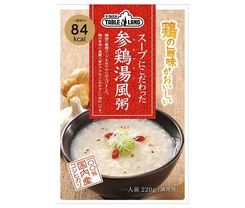 Maruzen Food Industry Tableland Soup-focused Samgyetang Porridge 220g Pouch x 24 (12 x 2) Bags 