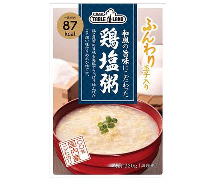 Maruzen Food Industry Tableland Chicken Salt Porridge with a Japanese Flavor 220g Pouch x 24 (12 x 2) Bags 