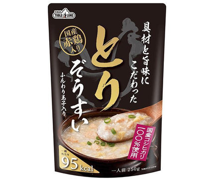 丸善食品工業 テーブルランド 具材と旨味にこだわったとりぞうすい 250gパウチ×24(12×2)袋入