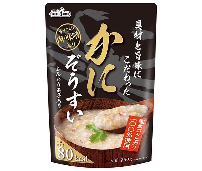 丸善食品工業 テーブルランド 具材と旨味にこだわったかにぞうすい 250gパウチ×24(12×2)袋入