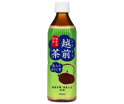Morita (High Peace) Echizen tea roasted green tea with beans, 500ml plastic bottle x 24 bottles 