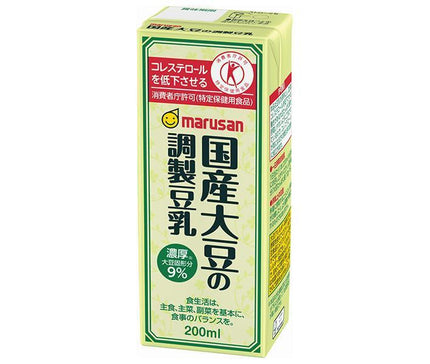 マルサンアイ 国産大豆の調製豆乳【特定保健用食品 特保】 200ml紙パック×24本入