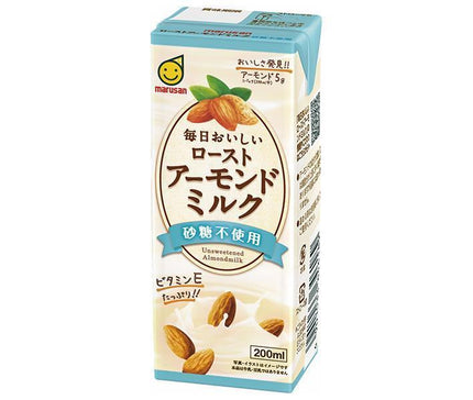 Marusanai Everyday Delicious Roasted Almond Milk, Sugar Free, 200ml Paper Pack x 24 Bottles 