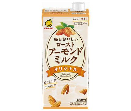 Marusanai Delicious Everyday Roasted Almond Milk Original 1000ml Paper Pack x 6 Bottles 