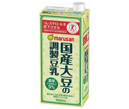 Marusanai Japanese soy milk [Food for specified health uses] 1000ml paper pack x 6 bottles 