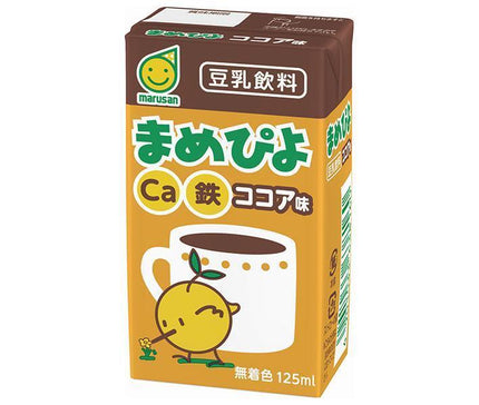 Marusanai Mamepiyo Cocoa Flavor 125ml Paper Pack x 24 Bottles 