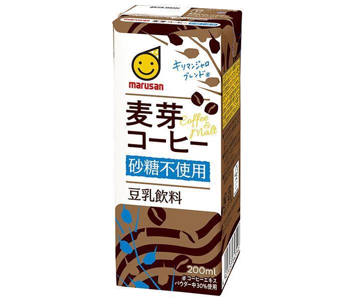 Marusanai soy milk drink, malt coffee, no sugar added, 200ml paper pack x 24 bottles 