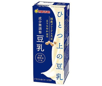マルサンアイ ひとつ上の豆乳 成分無調整豆乳 200ml紙パック×24本入【日本出荷】