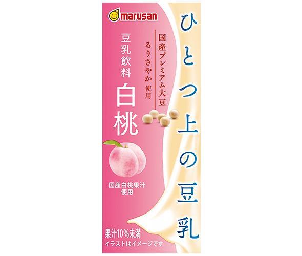 Marusan Ai Soy Milk Boisson au lait de soja Pêche blanche 200 ml paquet de papier x 24 pièces 
