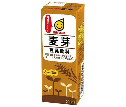 [11/25~ 10% off all products!!] Marusanai Soymilk Drink Malt 200ml Paper Pack x 24 Bottles