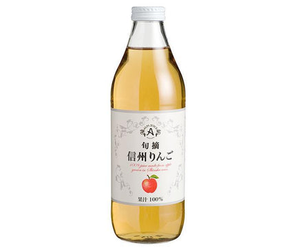 アルプス 旬摘 信州りんごジュース 1L瓶×12本入【日本出荷】