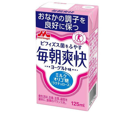 Morinaga Lait Chaque Matin Saveur De Yaourt Rafraîchissante [Aliments à Usages Sanitaires Spécifiés Assurance Spéciale] Paquet de papier de 125 ml x 24 pièces 