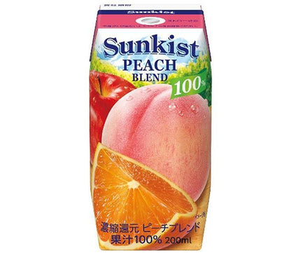 Morinaga Milk Sunkist 100% Peach Blend (récipient Prisma) paquet papier 200 ml x 24 pièces 