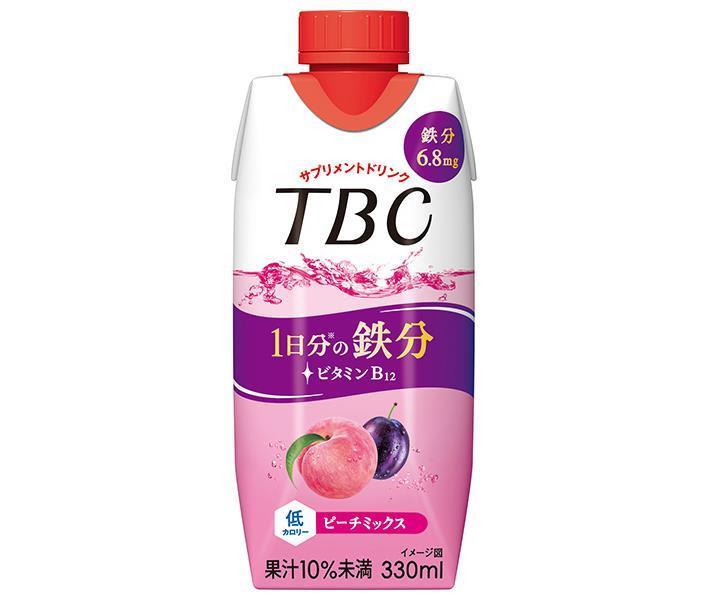 Morinaga Milk Industry TBC 1 Day's Worth of Iron Peach Mix 330ml Paper Pack x 12 Bottles 