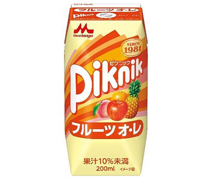 Morinaga Milk Picnic Fruit Ore (récipient Prisma) paquet de papier de 200 ml x 24 pièces