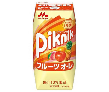 森永乳業 ピクニック フルーツオレ(プリズマ容器) 200ml紙パック×24本入【日本出荷】