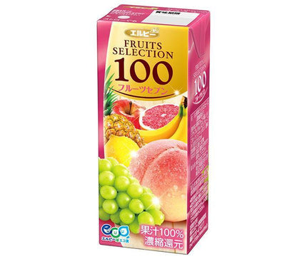 [11/25~ 10% off all products!!] LB Fruit Selection Fruit Seven 100% 200ml paper pack x 24 bottles