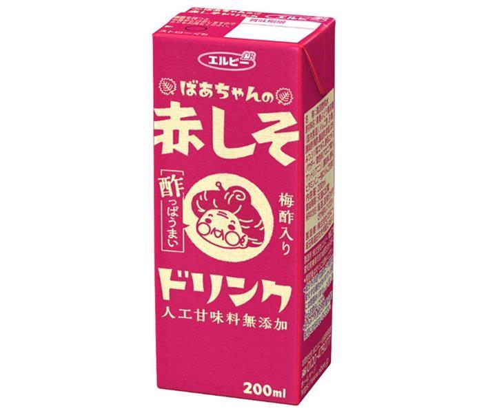 [11/25~ 10% off all products!!] LB Grandma's Red Shiso Drink 200ml paper pack x 24 bottles