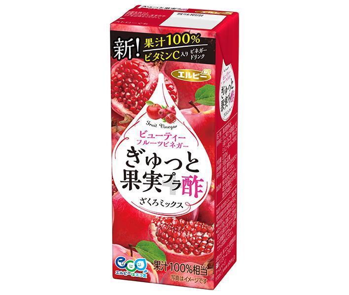 LB Gyutto Fruit Vinegar Pomegranate Mix 200ml Paper Pack x 24 Bottles 