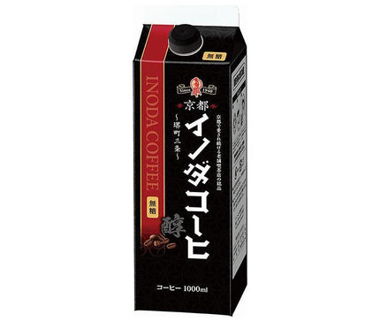 キーコーヒー 京都イノダコーヒ リキッドコーヒー無糖 1L紙パック×6本入