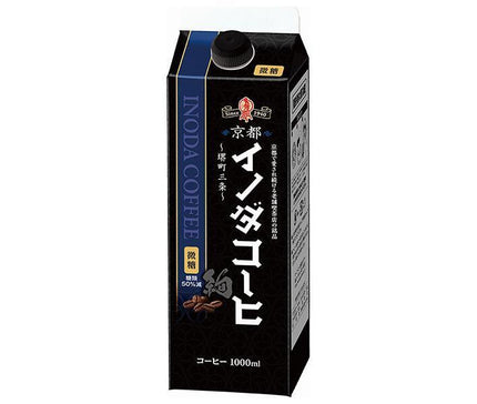 キーコーヒー 京都イノダコーヒ リキッドコーヒー微糖 1L紙パック×6本入