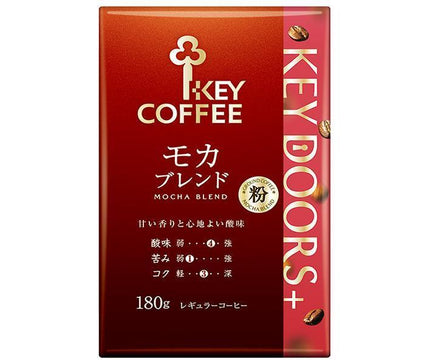 キーコーヒー VP(真空パック) KEY DOORS+ モカブレンド(粉) 180g×6袋入