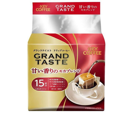 キーコーヒー ドリップバッグ グランドテイスト 甘い香りのモカブレンド (6g×15P)×6袋入